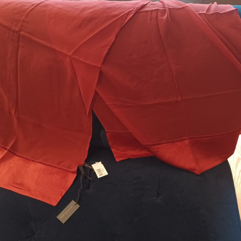 Red Silk Scarf - New